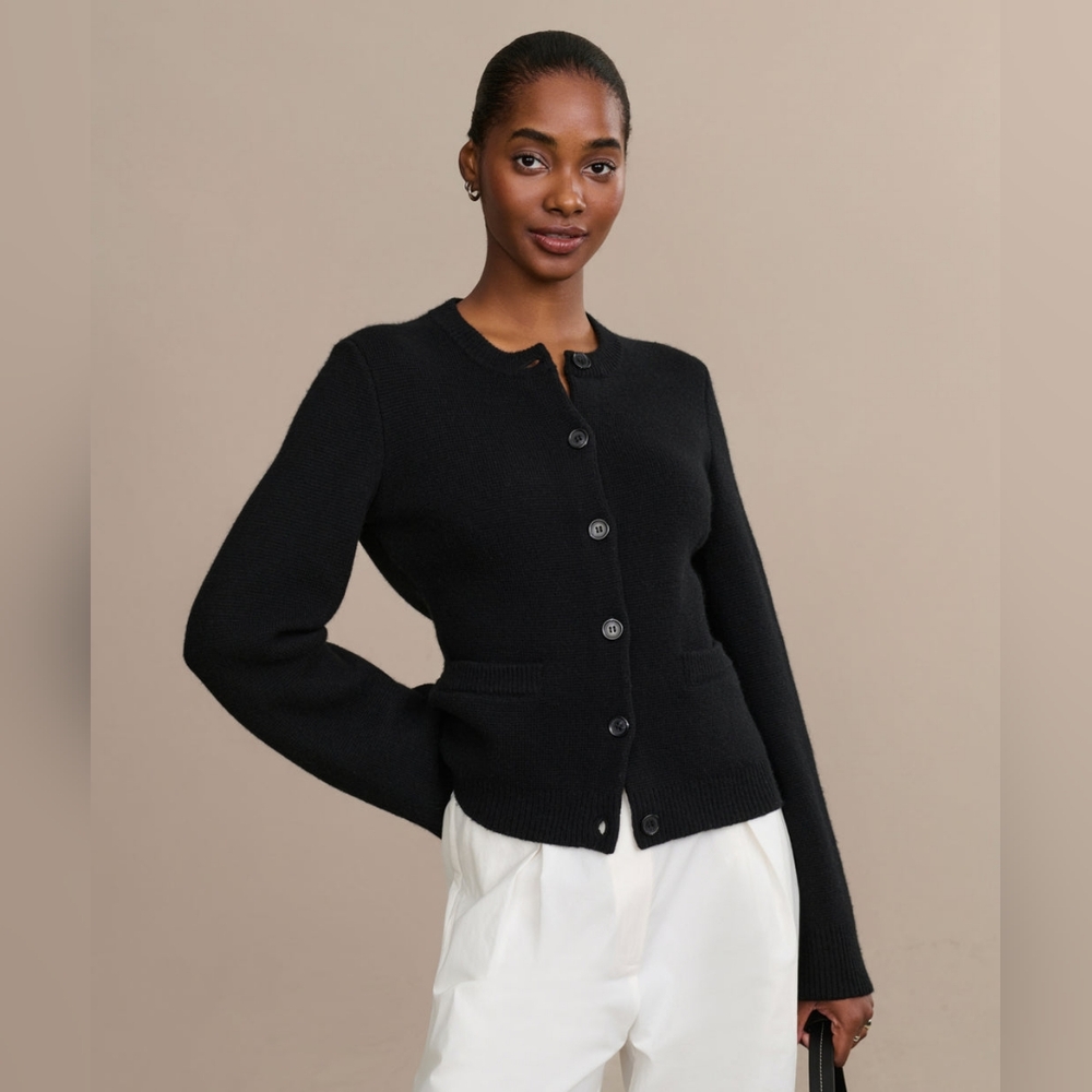 NWT Jenni Kayne Cooper Cardigan Sweater Black Medium HP!🥳 - Picture 2 of 12